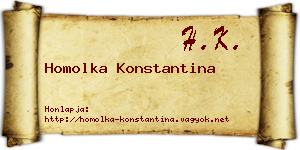 Homolka Konstantina névjegykártya